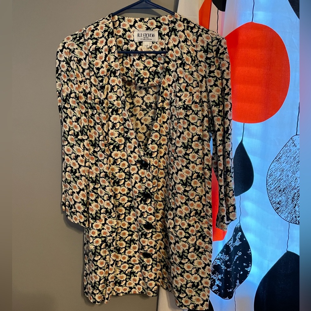 Super cute 🌻Floral Print Vintage Light Weight Blazer